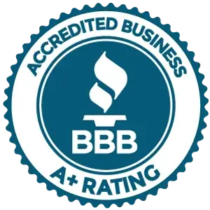 BBB logo, A+ Rating Badge