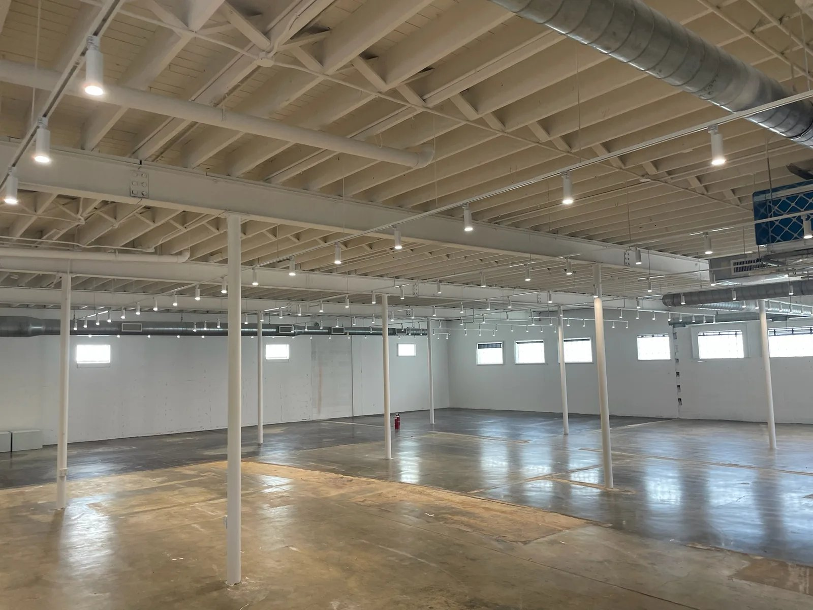 High-bay LED lighting in a warehouse and distribution center wired by Dobbins Electric in High Point, NC
